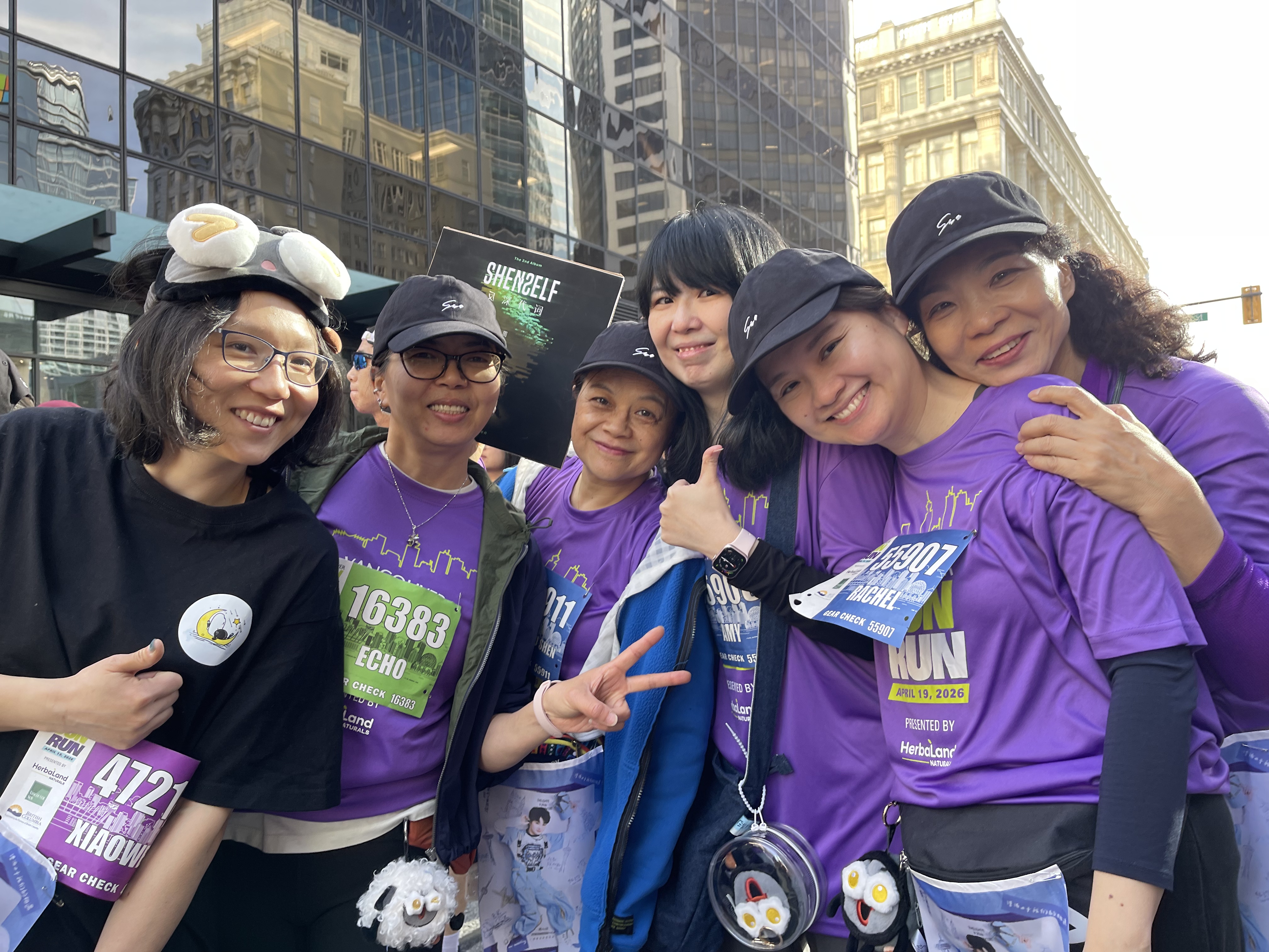 Community members gathered together at Sun Run.